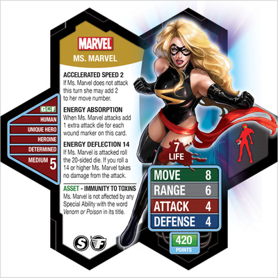 Heroscape Custom Bullseye Double Sided Card & Figure w/ Sleeve Marvel