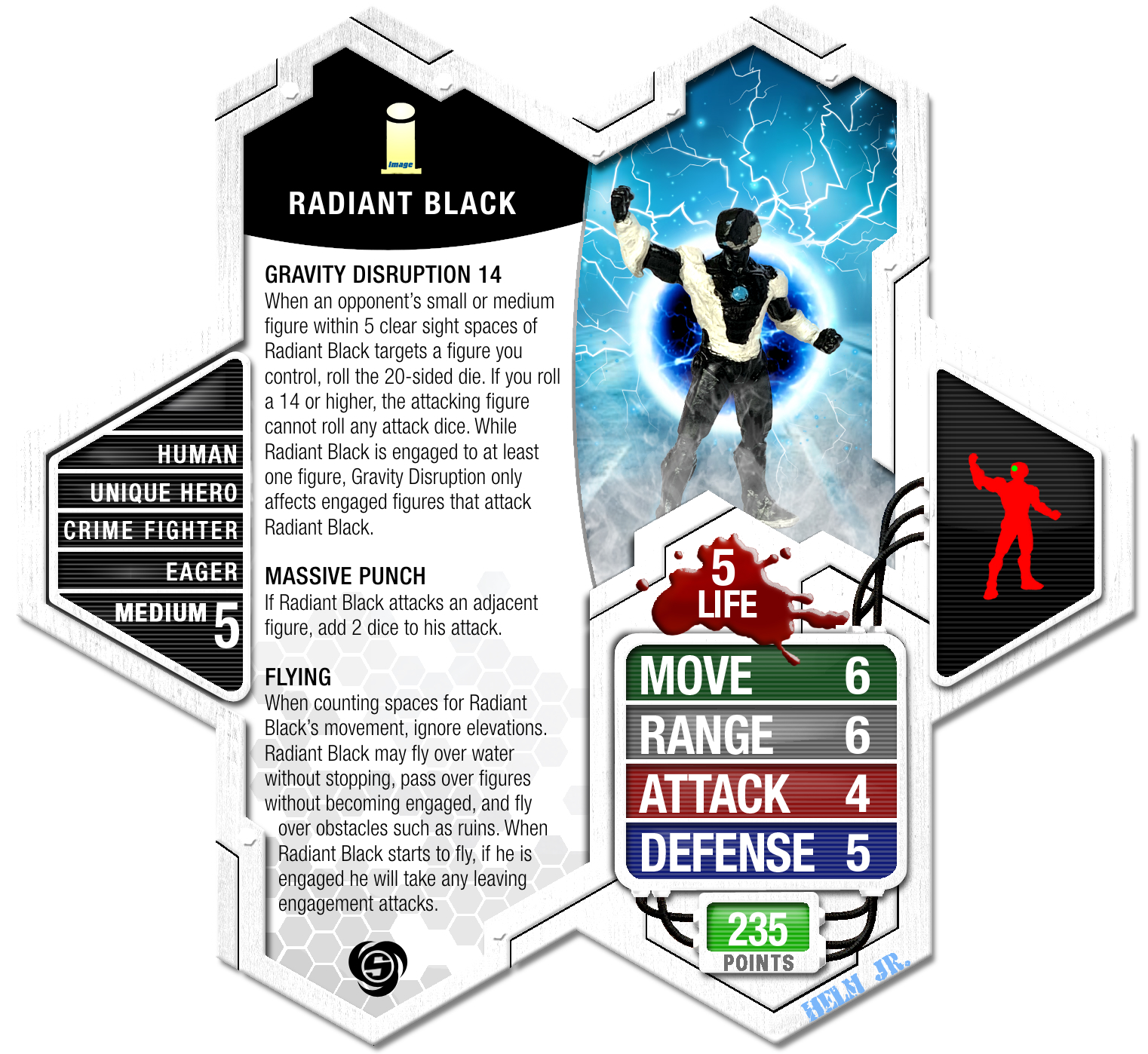 Radiant Black Helmaverse Custom Card